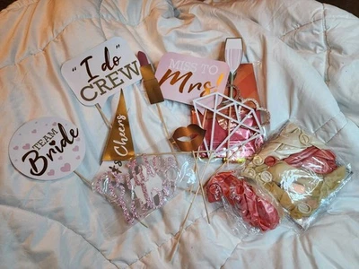 Huge Lot Of Bridal Shower Favors As Pictured Mostly Rose Gold Themed - Image 1 of 4