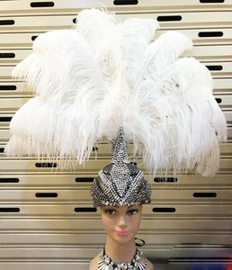 Da NeeNa H903 Roman Warrior Crystal Dance Cabaret Showgirl pageant Headdress - Picture 1 of 5