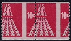C73 - Huge Misperf Error / EFO Pair "Star Runway" Mint NH (S3) - Picture 1 of 1
