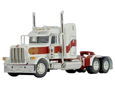 1/64 DCP WHITE/RED/GOLD PETERBILT 389 W/ 48' SLEEPER - Image 1 of 4