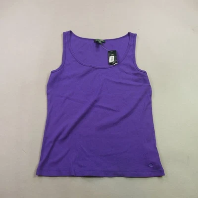 Camisa Ralph Lauren Para Mujer XL Sin Mangas Cuello Redondo Pullover Púrpura Ligera Foto 1 de 4