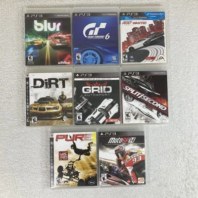 RACING 8 Game LOT: Blur, Gran Turismo 6, Dirt, Grid, NFS etc (PlayStation 3 PS3) - Image 1 of 4