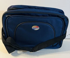Travel Tote American Tourister Small Carry-On Shoulder Duffle Bag Blue Mini - Picture 1 of 9