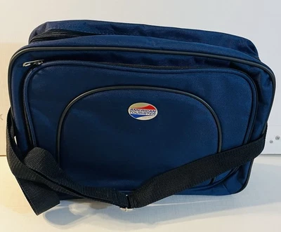 Travel Tote American Tourister Small Carry-On Shoulder Duffle Bag Blue Mini - Image 1 of 4