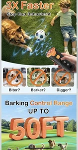 Ultrasonic Dog Bark Deterrent Devices Anti Barking Control Training Rechargeable - Picture 1 of 4