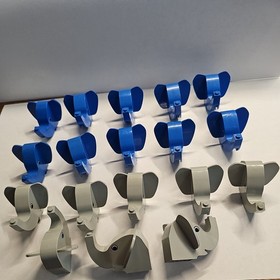 LEGO Blue Grey Elephant Head Brick W Black & White Eyes (6245px1) lot of 18