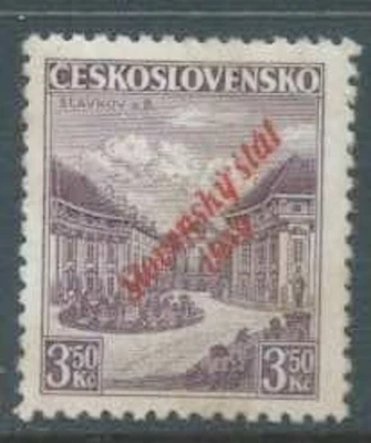 ESLOVAQUIA 1939 - SG19 3K50 Violeta - Sin montar Como Nuevo - Catálogo £26 Foto 1 de 2