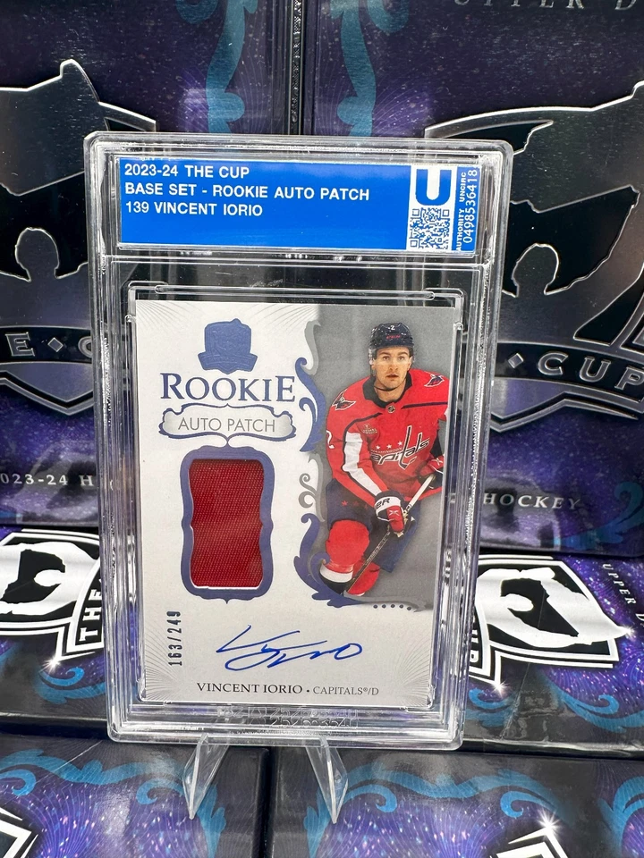 2023-24 UPPER DECK The Cup Rookie Auto Patch VINCENT IORIO RC  /249 RPA - Image 1 of 2