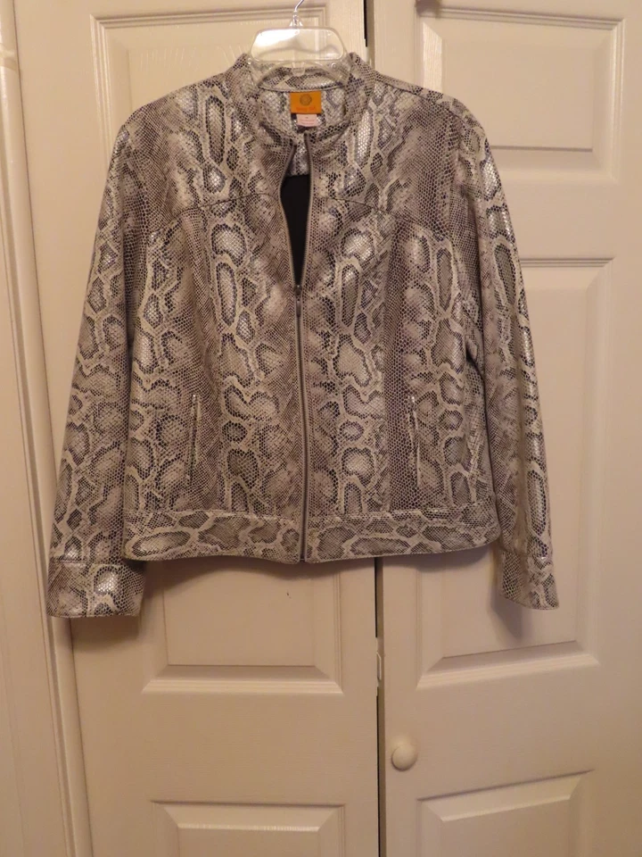 RUBY ROAD LADIES JACKET, SNAKE SKIN DESIGN SIZE 16 WORN ONCE - Image 1 of 3
