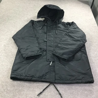 Chaqueta parka G-Star RAW AF para mujer grande negra oscura abrigo de invierno aislado con capucha Foto 1 de 4