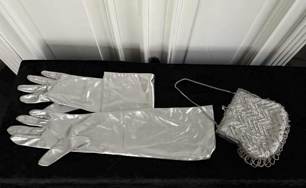 Fingerlose Handschuhe Aus Satin – Glänzendes Silber-Accessoire Für Mottopartys & Stylische Outfits