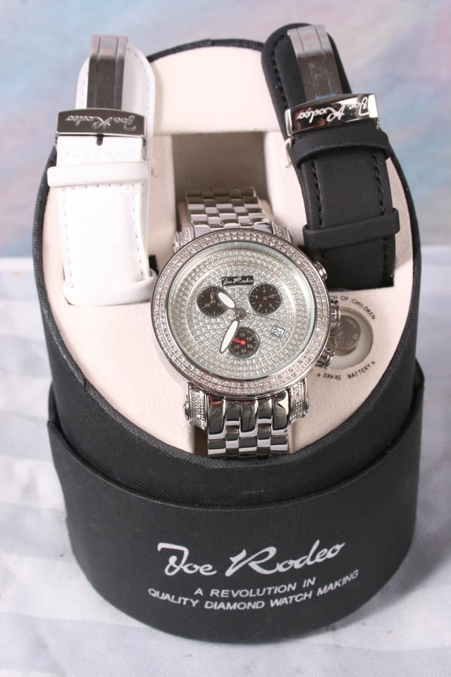 New Authentic Mens Joe Rodeo classic jcl16 st.steel 1.75ct.aprx.Diamond Watch  - Image 1 of 1