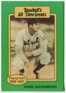 1987 Hygrade Baseball's All-Time Greats - Hank Greenberg Detroit Tigers - Picture 1 of 2