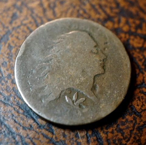 1793 Vine and Bars Edge Wreath Flowing Hair Copper Large Cent Cover