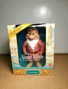 Sealed Vintage Mattel 1990s Snow White And The Seven Dwarfs 6" Grumpy Figure - Bild 1 von 3