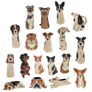 Village Pottery Ceramic Top Dog Vase and Planter Range - Picture 1 of 32