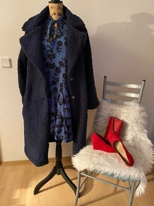 teddy mantel damen 42 dunkelblau - Bild 1 von 2