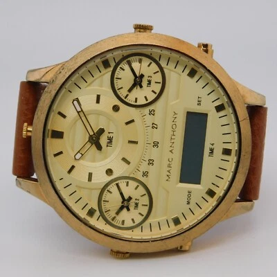 MARC ANTHONY FMDMA187 4 Times Analog Digital Men's Oversize Watch New Battery - Image 1 of 4