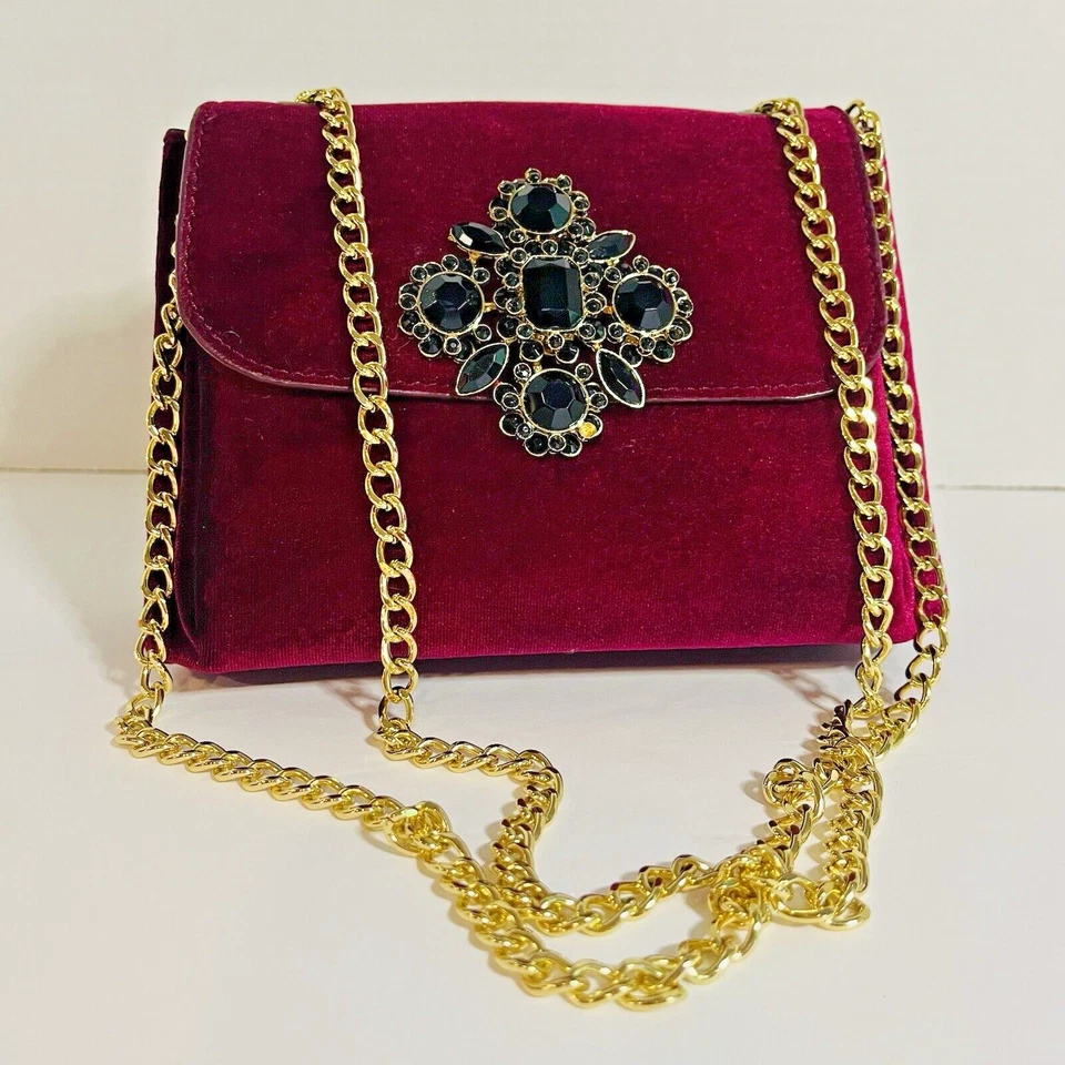 Bebe Hepburn Crossbody Velvet Bag - Image 1 of 4