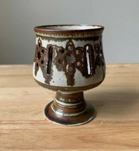 Mid Mod TOVE HORBERG DENMARK Stoneware Votive Candle Holder - VGUC - Picture 1 of 5