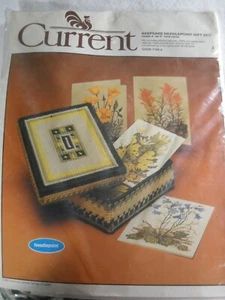 Keepsake Gift Set Note Holder Plastic Canvas Needlepoint Kit Current 7126-4 A * - Picture 1 of 3