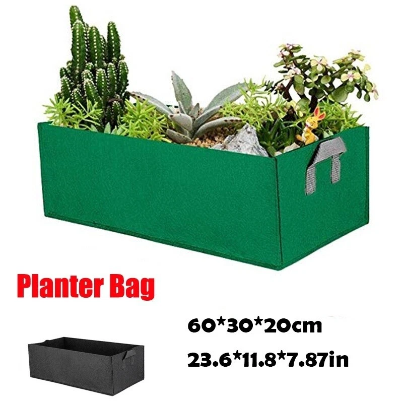 Rectangle Planting Bag Garden Grow Planter Pouch Root Container Flowerpot Decor - Image 1 of 4