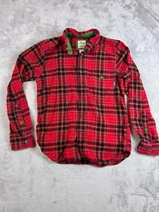 Dogfish Head + Woolrich Red Black Plaid Long Sleeve Button Up Shirt Mens Small - Bild 1 von 8