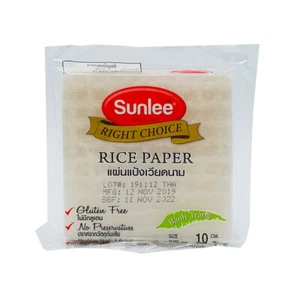 Sunlee Vietnamese Rice Paper Sheets Square Roll Wrapper Food Salad 10cm, 2 packs - Picture 1 of 7