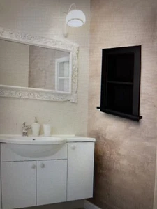 ADIRHome ADI515-01-BLK 12.75 x 18” Bathroom Recessed Wood Wall Shelf Cabinet,Blk - Picture 1 of 6