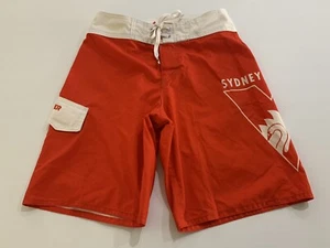 Boys size 8 Red QUIKSILVER SYDNEY SWANS AFL Board Shorts VGC - Picture 1 of 3