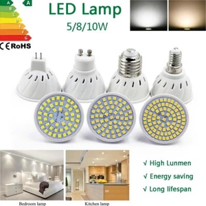 Led Bulb Light Cup floodlight 5W 8W 10W Lamp Gu10 E27 E14 MR16 Spotlight AC 220V - Picture 1 of 13