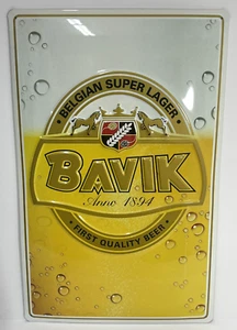 Bavik Anno 1894 belgisches Super Lager erste Qualität Bier Metall Bier Schild 16"T - Bild 1 von 3