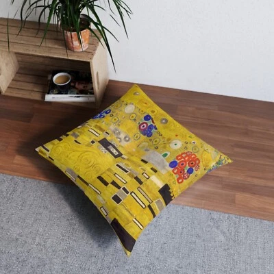 Almohada de suelo Gustav Klimt grande gruesa para asientos de suelo estética decoración retro Foto 1 de 4
