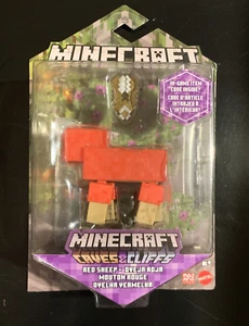 "Figura de acción Mattel Minecraft Caves & Cliffs Red Sheep 2,5"" con código nueva" - Imagen 1 de 2