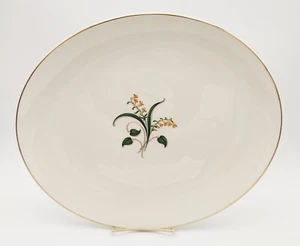 Edwin Knowles Forsythia 14.75” Oval China Serving Platter Floral White - Picture 1 of 6
