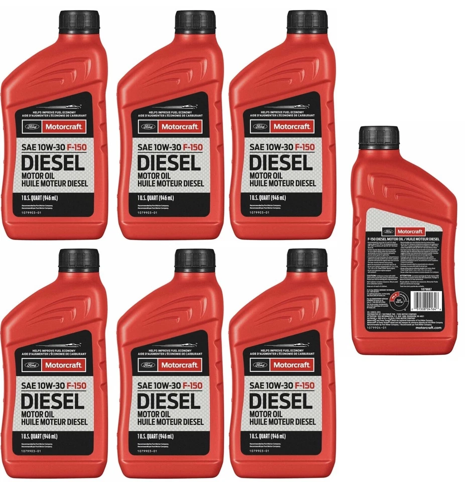 Aceite de motor diésel 7 cuartos Ford Super Duty SAE 10W-30 F150 3,0 L carrera eléctrica Foto 1 de 4