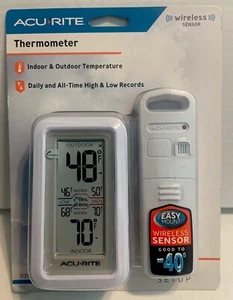 AcuRite Digital Thermometer model 02049 with Indoor/Outdoor Temperature White - Picture 1 of 9
