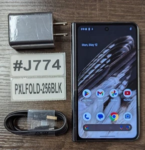 Google Pixel Fold 256GB Obsidienne - Débloqué - Lecture Vendeur Billets De - Photo 1 sur 5