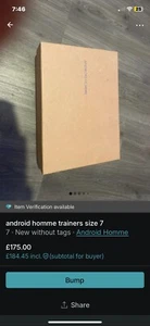 Android Homme Trainers Size 7 - Picture 1 of 7