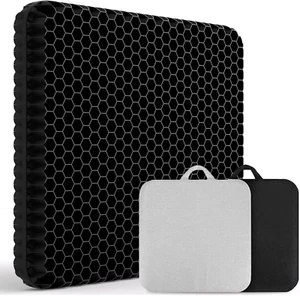 Extra-Large Gel Seat Cushion for Long Sitting - Back, Hip, Tailbone Pain Relief - Picture 1 of 12