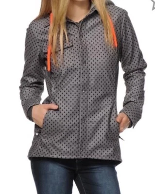 VOLCOM WOMEN'S CIRCLE FLANNEL JACKET Windproof Softshell Gray/Black  Jacket - Image 1 of 4