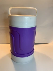 DDR Eistherme / Eisbombe / Thermobehälter - warm-kalt - Lila/weiß Thermobox - Bild 1 von 3