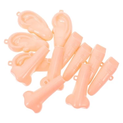  6pcs Simulazione Plastica Five Sense Orgens Toy Chic Whistle Toy Party Layout - Image 1 of 4