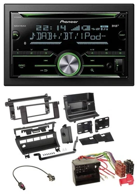Pioneer Bluetooth MP3 DAB 2DIN USB CD Autoradio für BMW 3er 2002-2006 5 Schalter - Bild 1 von 4