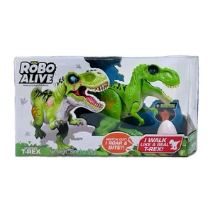 Robo Alive Attacking Green T-Rex Battery Powered Robotic Toy Zuru - Picture 1 of 9