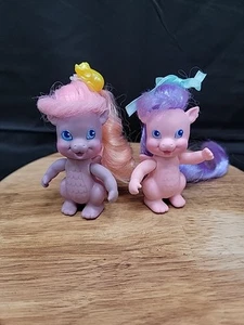 Lady Lovely Locks Bouncy Curl Dragon Figure Set di 2 Rosa Viola - Foto 1 di 6