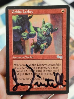 SIGNED Urza's Saga Goblin Lackey Artist Proof ~ Vintage MTG/Magic - Image 1 of 2