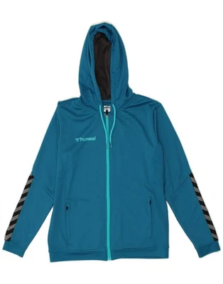 Suéter con capucha y cremallera HUMMEL para mujer Reino Unido 10 pequeño azul poliéster BF03 Foto 1 de 3