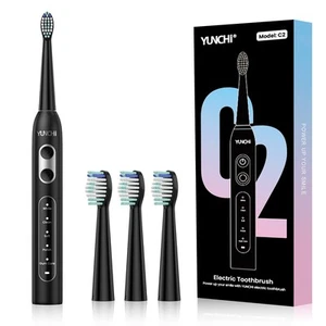 YUNCHI Cepillo de dientes eléctrico sónico recargable con cabezal de 4 cepillos 5 modos - Imagen 1 de 14