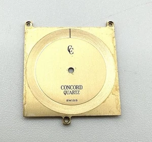 Preowned Genuine Concord Very Thin Quartz Gold Color Watch Dial Face - Picture 1 of 4